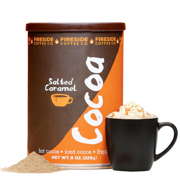 Salted Caramel Cocoa Mix 8oz Can by Fireside Coffee Co.