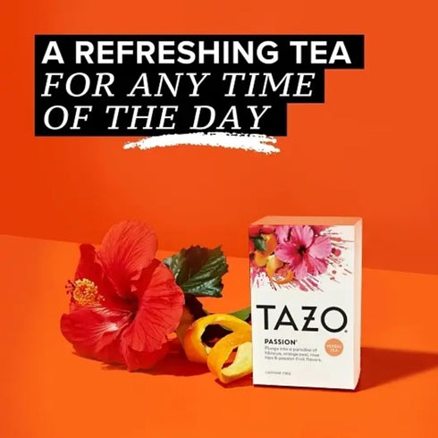 20CT (2ea) Pack) TAZO Tea Bags, Passion & Wild Sweet Orange Herbal Tea (Variety