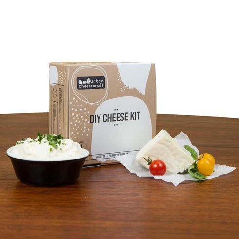 Mini DIY Cheese Kit - Ricotta & Farmers' Cheese, 4 Batches, Make Cheese in 30 Minutes, Vegetarian & Gluten Free