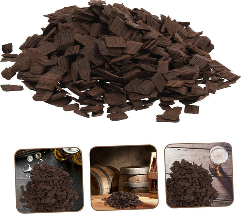 1Pack OUNONA Aging Wine Oak Chips Heavy Toasted French Oak for Home Brewing Wine Making Enhance Red Wine Flavor Aroma