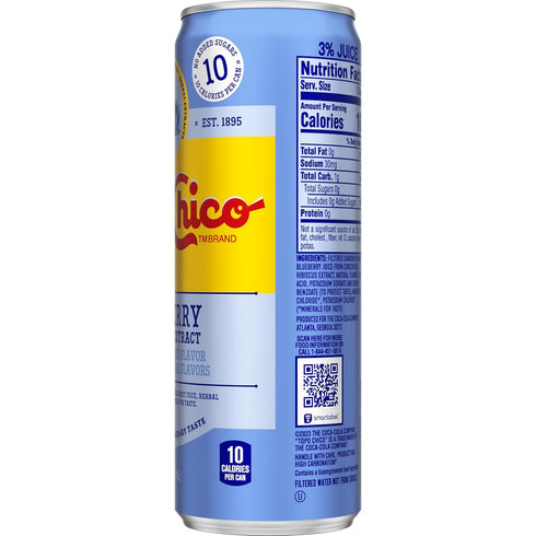 12oz (Pack 2) Topo Chico Sabores Blueberry with Hibiscus Extract Can