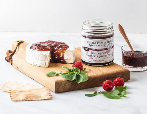 11 oz Terrapin Ridge Farms Hot Pepper Raspberry Preserves Sweet & Spicy Blend of Ripe Raspberries & Jalapeos Perfect