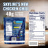 14 oz Pack 8 Skyline Chili Chicken Chili Authentic Cincinnati-Style Recipe in Microwavable Pouches Perfect for Cheese