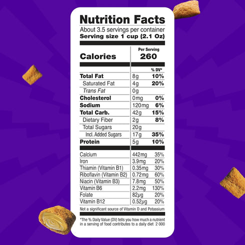 7.8 oz (3 Pack) TOOPS Dulce de Leche-Filled Cereal Family Snacks Crunchy Snack Cups with Vitamins & Minerals, Bite-Size