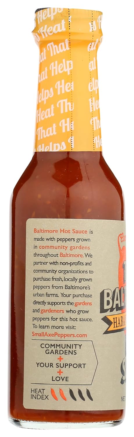 5 OZ SMALL AXE PEPPERS The Baltimore Habanero Ginger Hot Sauce