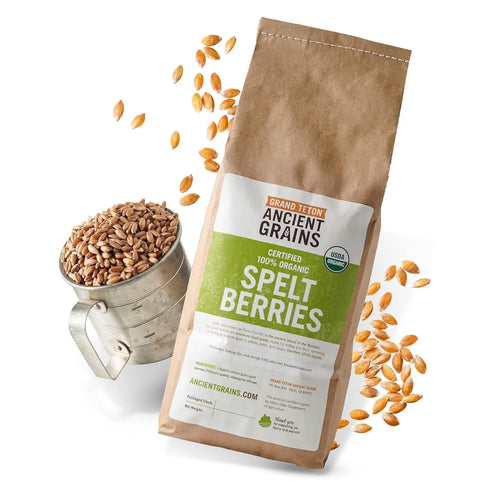 Grand Teton Ancient Grains - 100% Organic Spelt Berries, 5 lbs, Whole