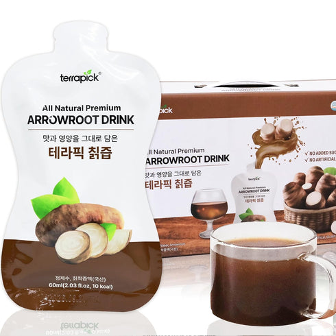 TerraPick All Natural Premium Arrowroot Drink Pure Korean Arrowroot, No Added Sugar,