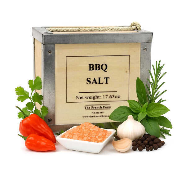 The French Farm Sea Salt BBQ Salt Box 17.64oz Gourmet French Seasoning for Grilling, Smoking,