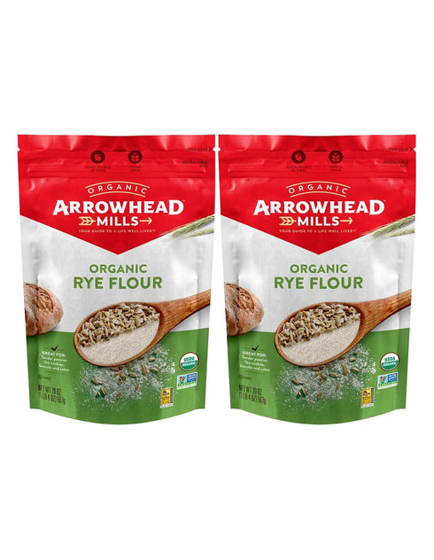 Palatize Arrowhead Mills Organic Rye Flour, 20 oz - Pack of 2