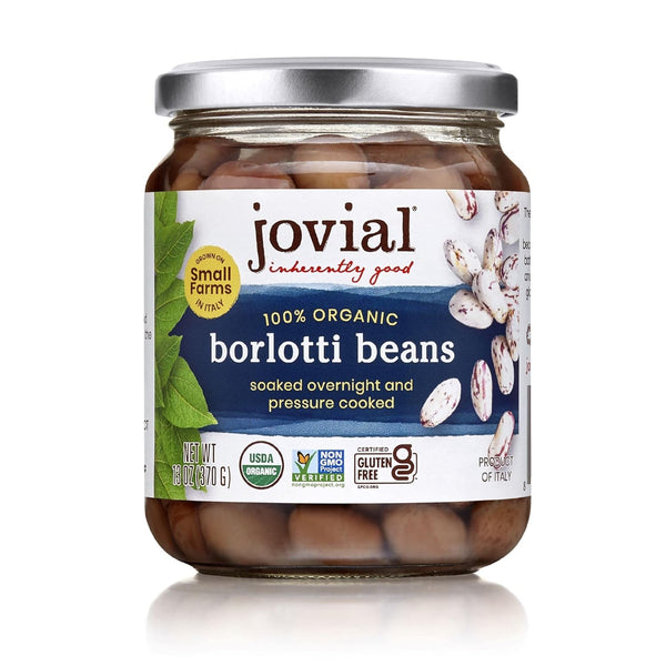 Jovial 100% Organic Borlotti Beans - Borlotti, Organic Borlotti, No Saturated Fat,