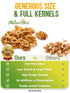 2LB 90% NatureBliss Raw Walnut Halves & Pieces, Premium Skin-On Walnuts, Whole Halves & Vacuum-Sealed for Freshness