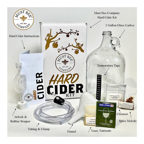 1 Set Must Bee Company Hard Cider Making Kit - Gallon Homebrew for Beginners