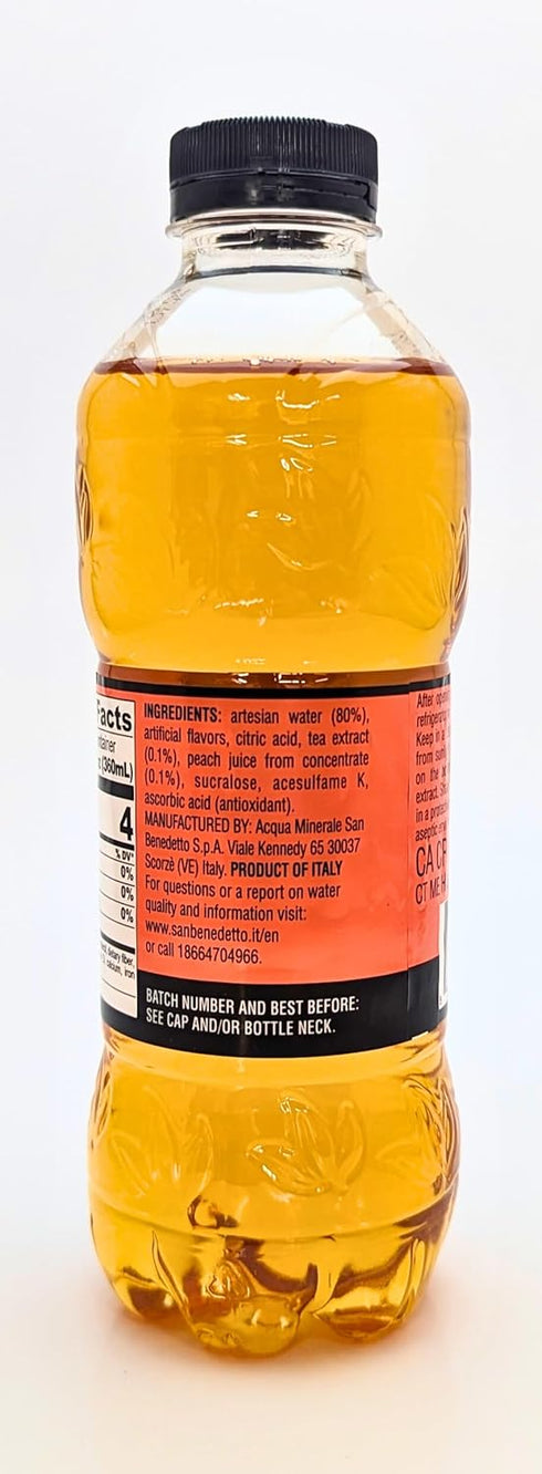 San Benedetto 16.9 oz (Pack 12) Peach Ice Tea, Sugar-Free, fl