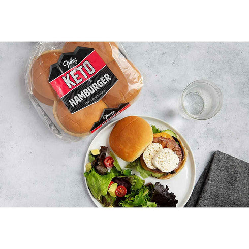Franz Bakery 1g 12 oz., 3 Pack Franz Keto Hamburger Buns, Net Carb, Super Soft, High Protein, High Fiber, Low Carb