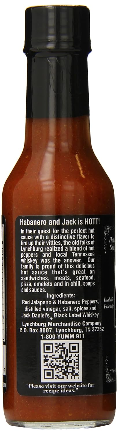 HISTORIC LYNCHBURG 6 Lynchburg Tennessee Whiskey Habanero Hot Sauce, Ounce
