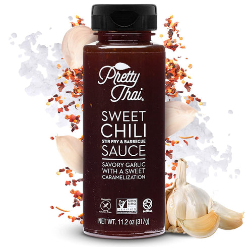 Pretty Thai Sweet Chili Sauce, Gluten Free, Non-GMO, Authentic Vegan Stir Fry, BBQ Condiment, 100% Natural