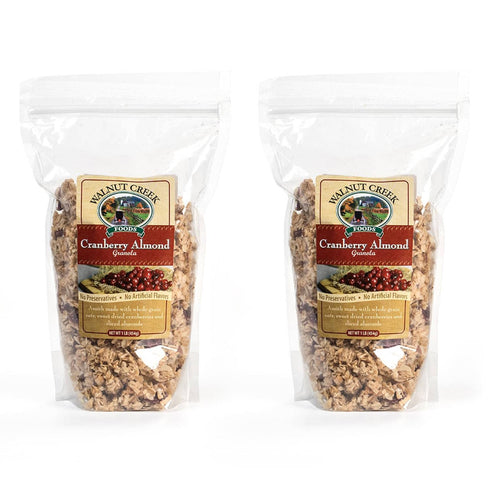 Amish Made Wholesome All Natural Granola Cereal Snack Cranberry Almond Pack of