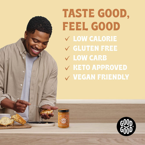 12oz 330g (Pack 1) GOOD GOOD Apricot Jam - No Added Sugar - Low Calorie - Gluten Free and Vegan - Diabetic and Keto