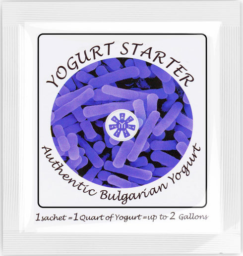 Yogurt Starter Cultures, Pack of 12 Freeze-dried Culture Sachets for Authentic Bulgarian Yogurt