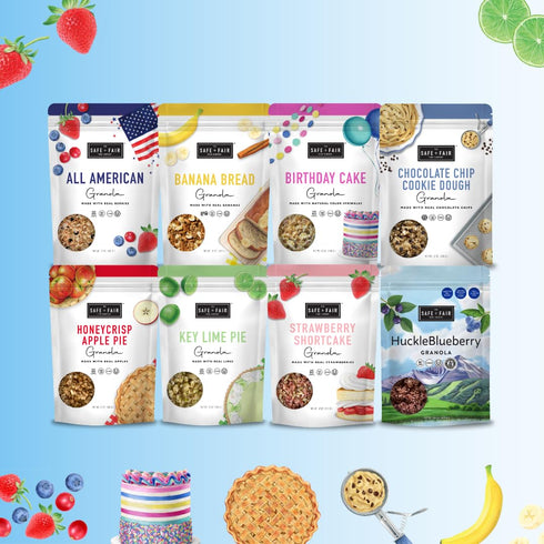 12oz, 6 Pack Safe + Fair Key Lime Pie Granola Gluten-Free, Dairy-Free & Vegan Snack Allergen-Free, Non-GMO, and No