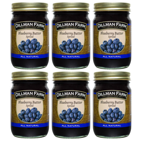 Dillman Farm All Natural Blueberry Butter - Gluten-Free, Non-GMO, Vegan, Kosher, Eco-Friendly,