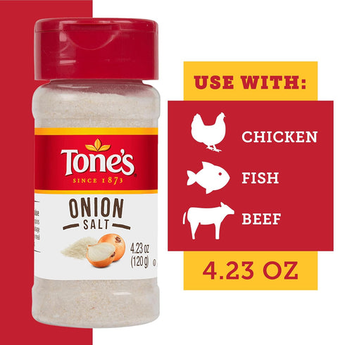 Tone's 4.23 Onion Salt, Ounce