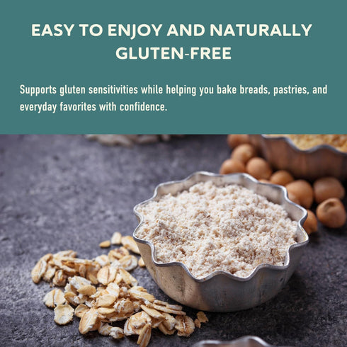 5 lbs Fairhaven Mill Organic Oat Flour - Naturally Gluten-Free - USDA Organic Certified and Whole Grain - Perfect