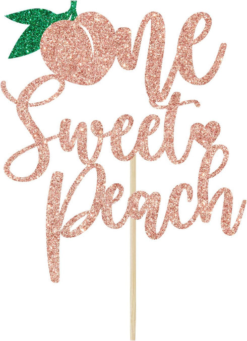 Mis Quince 1st One Sweet Peach Cake Topper, Sweet as a Peach, Birthday Cake Topper, Peach Baby Shower Birthday Party