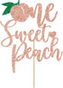 Mis Quince 1st One Sweet Peach Cake Topper, Sweet as a Peach, Birthday Cake Topper, Peach Baby Shower Birthday Party