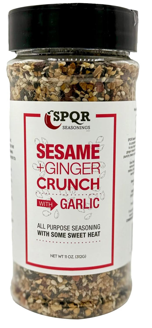 11 oz. Sesame Ginger Crunch XL All Purpose Seasoning Blend with Garlic and Some Sweet Heat