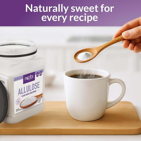 (25 Roots Circle Allulose Plant Based Sweetener - Zero Calorie Sugar Alternative for Baking & Beverages - All-Natural