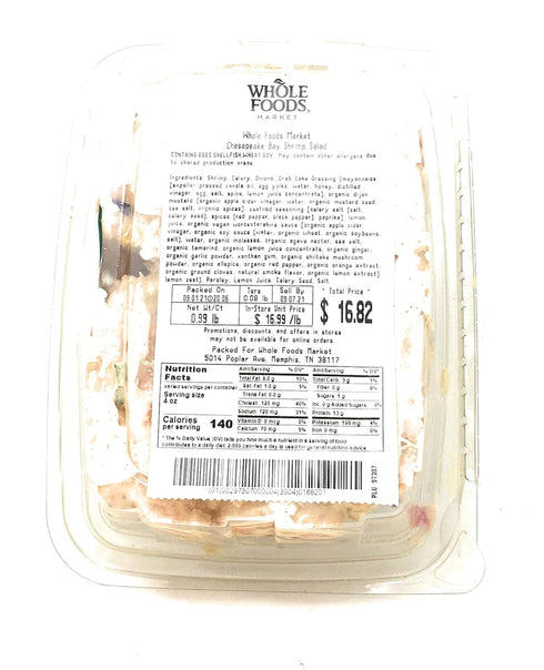 Whole Foods Market Chesapeake Bay Shrimp Salad - Fresh & Delicious