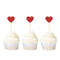 Ercadio Glitter Heart Cupcake Toppers Picks for Sweet Love Theme Wedding Engagement Bridal Shower Party Cake Decors (40