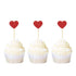 Ercadio Glitter Heart Cupcake Toppers Picks for Sweet Love Theme Wedding Engagement Bridal Shower Party Cake Decors (40