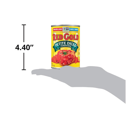 14.5 6-Pack Red Gold Petite Diced Tomatoes, Kosher and Gluten Free, Ounce Cans