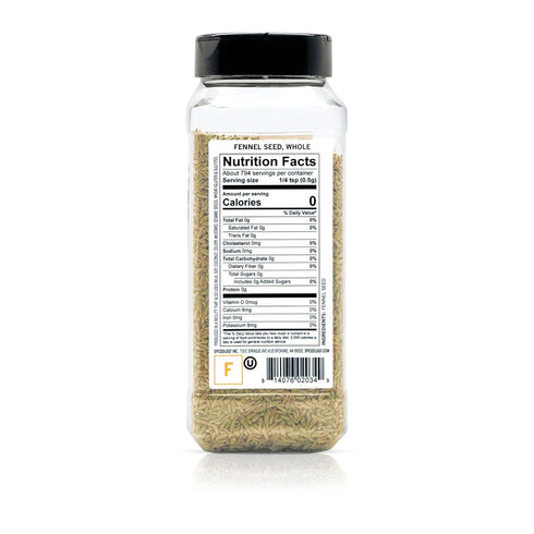 14 oz Spiceology Whole Fennel Seed Sweet, Anise-Flavored Spice for Sausage, Curries, Tomato Sauce & Dry Rubs Toast