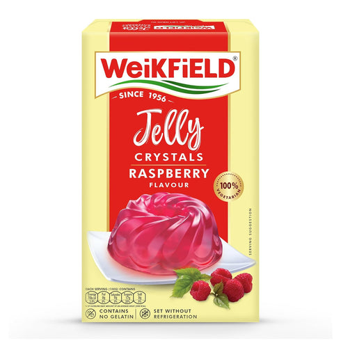 Weikfield Since 1956 Veg. Jelly Crystal Raspberry 90Gm 3.2 Oz