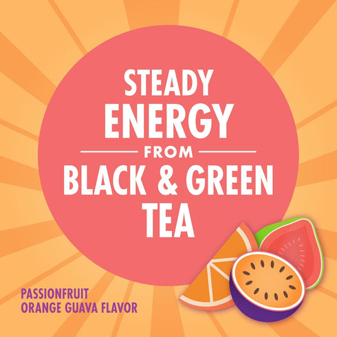 V8 +ENERGY 8 oz (24 Pack) Passionfruit Orange Guava Juice Energy Drink, fl Can