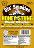 2 lbs 6" (50 Buffalo Bills Honey Stung Ole' Smokies Saddlebag beef sticks per saddlebag)
