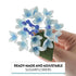 4 Count Global Sugar Art Hydrangea Blossoms Spray Sugar Cake Flowers, Blue/Purple, by Chef Alan Tetreault