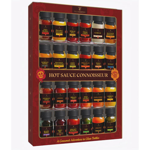 TILZ COLLECTION Sets |24 Tilz, Hot Sauce Gift Hot Sauce Bottles, Sampler, Chilli Sauce, Food Gifts For Men |Sriracha