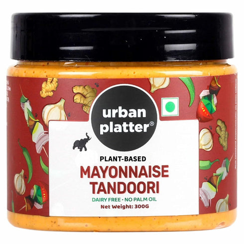 Urban Platter Vegan Tandoori Mayo, 300g / 10.6oz [Dairy-Free Mayonnaise, No Palm