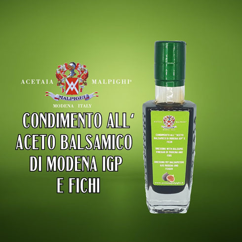 Acetaia (100ml 3,38 Oz) Malpighi - Dressing with Balsamic vinegar of Modena and Figs - fl