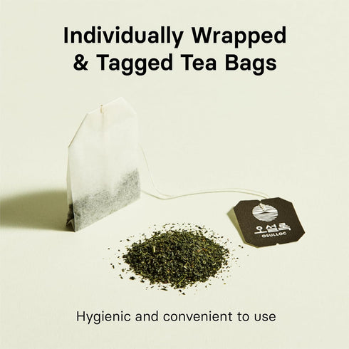 OSULLOC Pure Green Tea, USDA Organic, Premium Blended Tea from Jeju, Tea Bag Series 20 Count