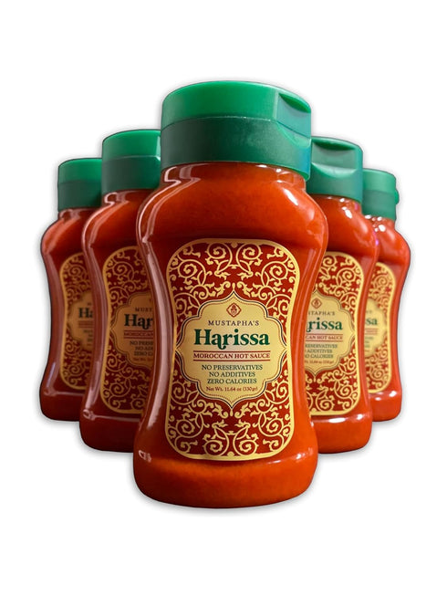 Mustaphas Harissa Hot Sauce North African Original Hot Pepper Paste, No Sugar,