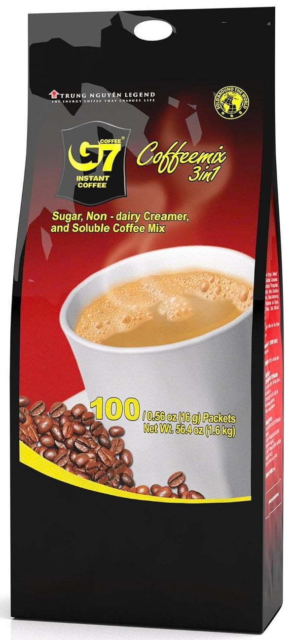 Trung Nguyen G7 Instant Coffee - 3-in-1 with NANO+ Technology, Roasted Ground
