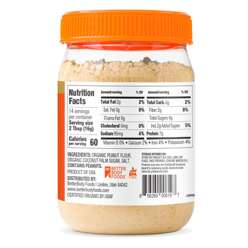 PBfit All-Natural Organic Peanut Butter Powder, 7g Protein from Real Roasted Peanuts, 8 Ounce (Pack of 1)