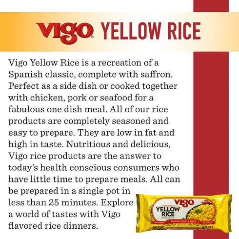 10 (Pack 12) Vigo Saffron Yellow Rice, Ounce