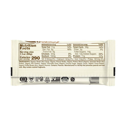 12 Count Gomacro Organic Macro Bar, Peanut Butter Chocolate Chip