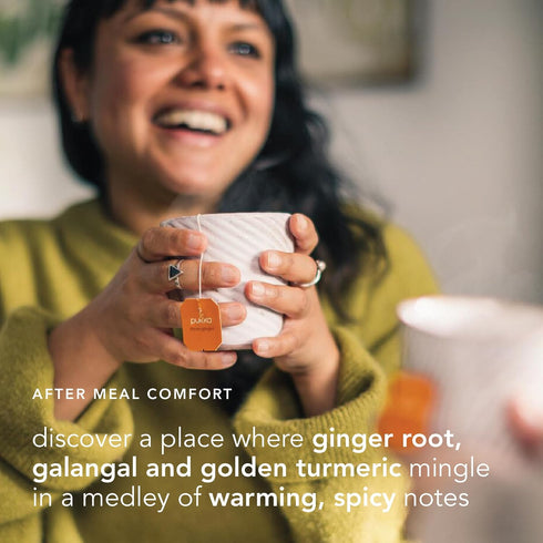 Set 80 (20ct Pack 4) Pukka Three Ginger Organic Herbal Tea, Digestion-Aiding Infusion With Ginger, Turmeric
